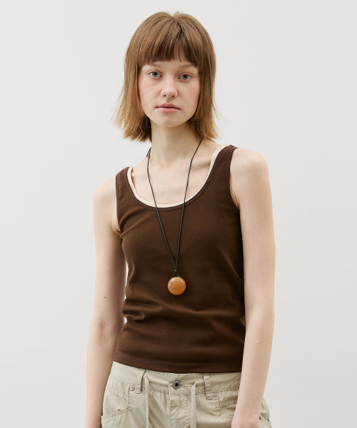 CURVE NECK SLEEVELESS - 8 COLORS