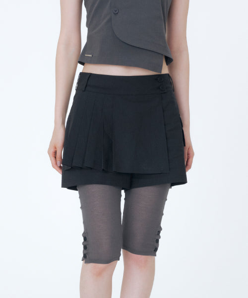 PLEATS MINI SKORT #REI同款! - 2 COLORS BLACK