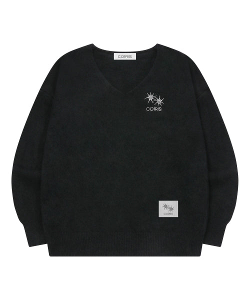 V-NECK KNIT - 2 COLORS BLACK