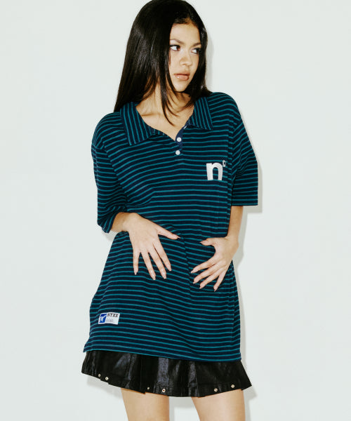 OVERSIZED WING POLO SHIRT GREEN - 2 COLORS