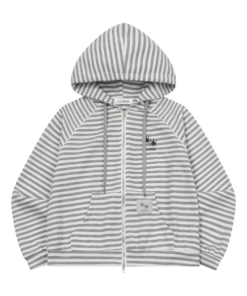 STRIPE HOODIE GREY