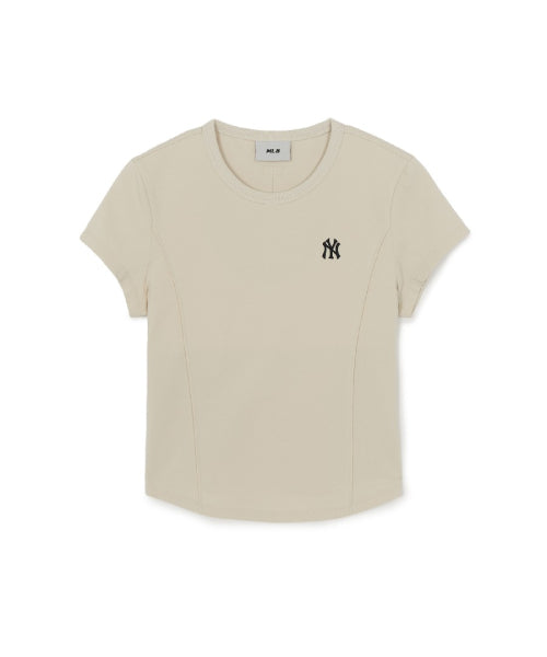 SLIM CROP FIT CAP SLEEVE SHORT SLEEVE T-SHIRT NY #KARINA同款! - 3 COLORS AS SHOWN
