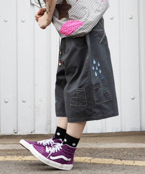 DRIZZLE BERMUDA PANTS - 2 COLORS CHARCOAL