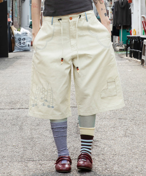 DRIZZLE BERMUDA PANTS - 2 COLORS IVORY