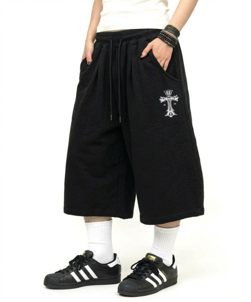 GOTHIC CROSS WIDE SHORT - 2 COLORS BLACK