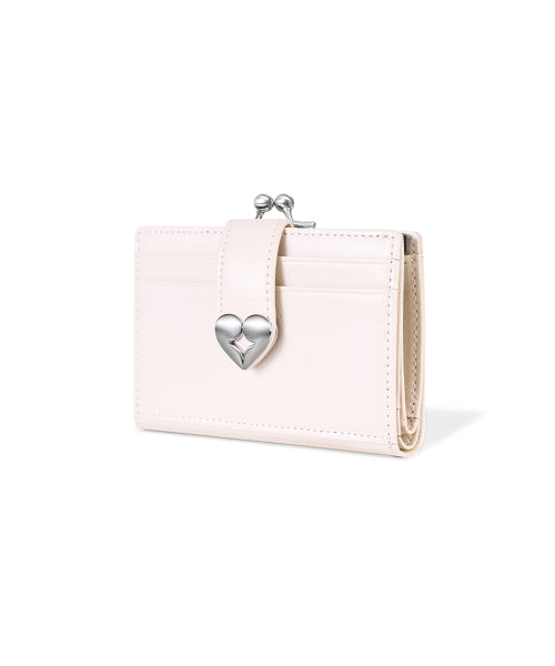 CRINKLE HEARTY FRAME BRIDGE WALLET BLOSSOM AS SHOWN