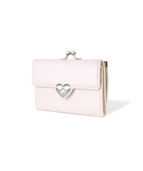 CRINKLE HEARTY FRAME WALLET BLOSSOM AS SHOWN