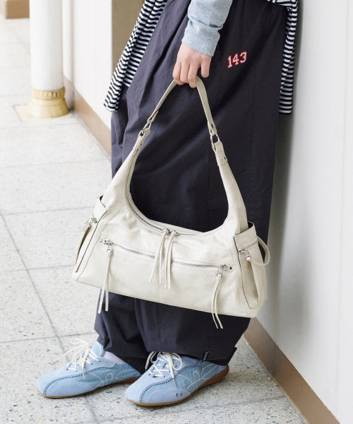 READY HOBO BAG - STONE - 3 COLORS IVORY