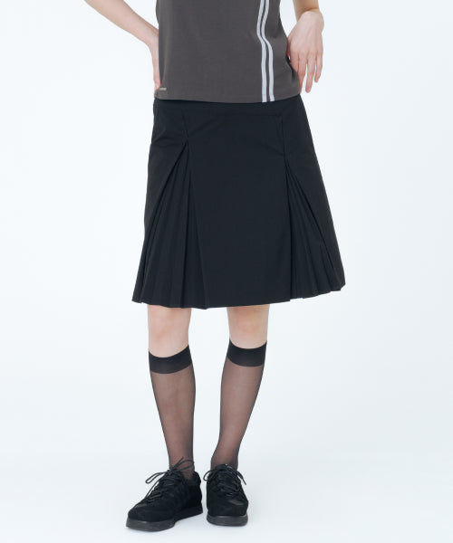 ACCORDION SIDE PLEATS MIDI SKIRT #REI同款! - 2 COLORS BLACK