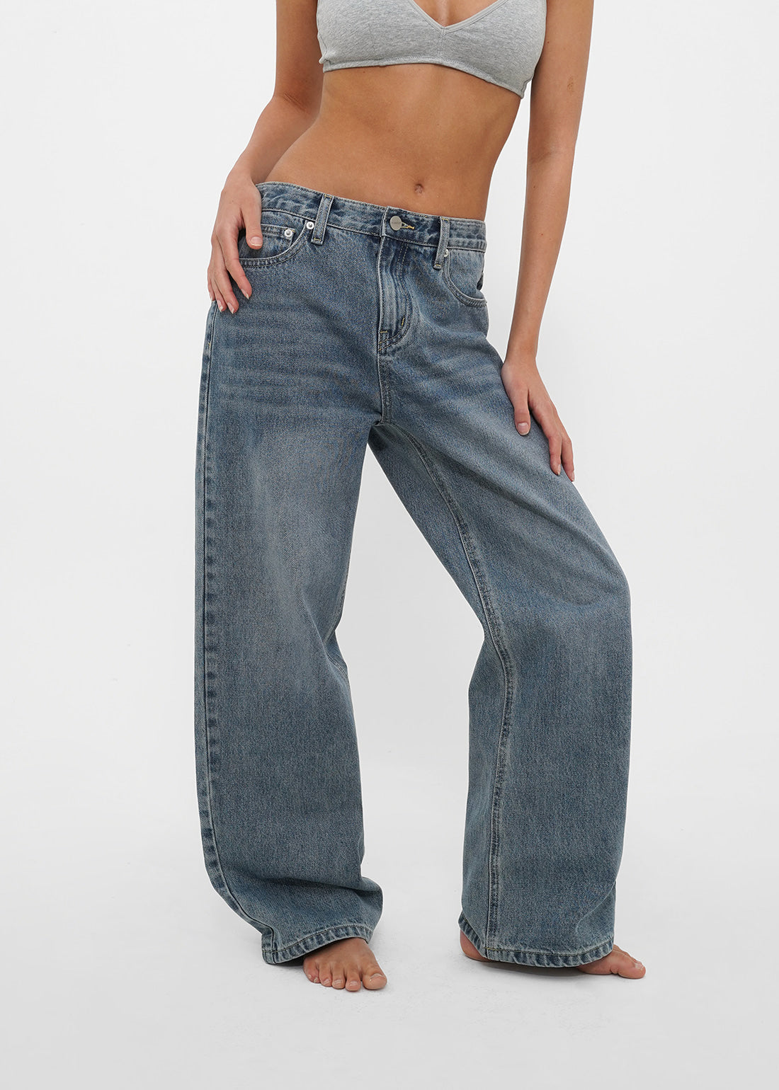 LOW VINTAGE STRAIGHT JEANS - 2 COLORS 1