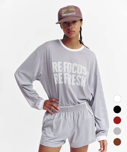 REFOCUS MESH ROUND NECK T SHIRT - 6 COLORS AS SHOWN
