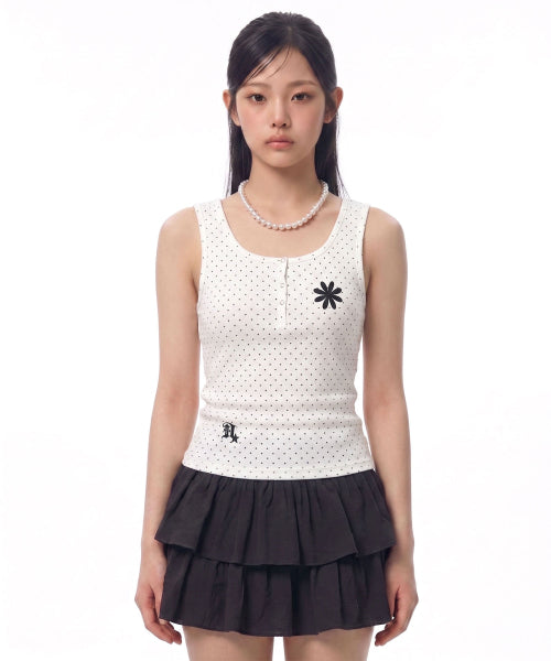 DOT SNAP BUTTON TOP - 3 COLORS WHITE