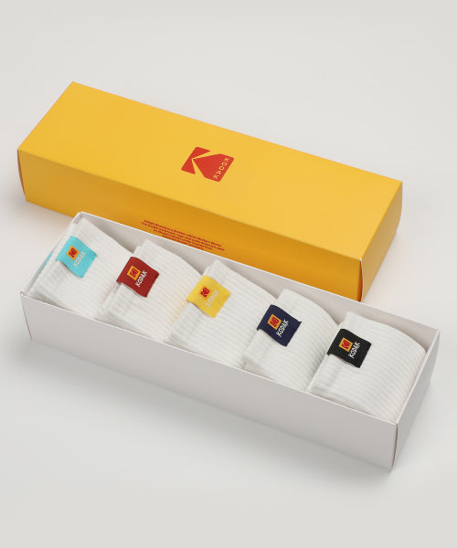 KODAK COLOR LABEL CREW SOCKS 5PC MULTI - 2 COLORS MULTI