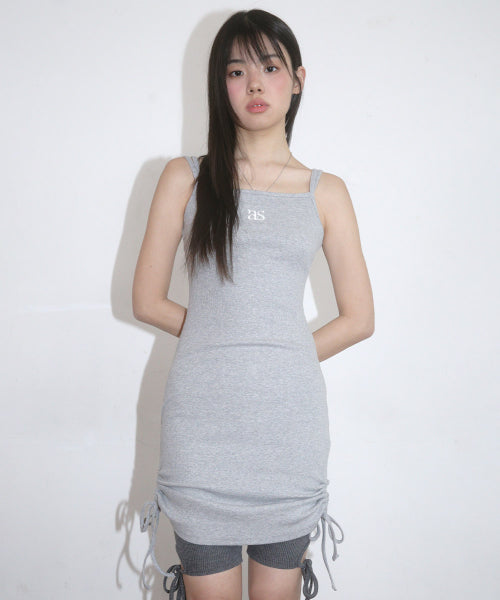 LAYER SHIRRING DRESS - 2 COLORS