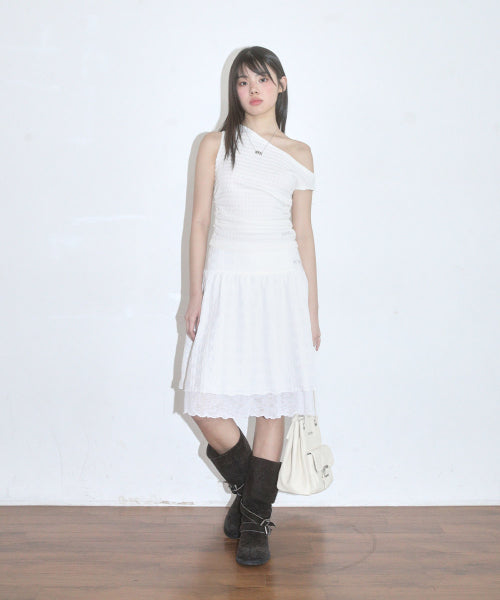 LACY CHECK SKIRT - 2 COLORS