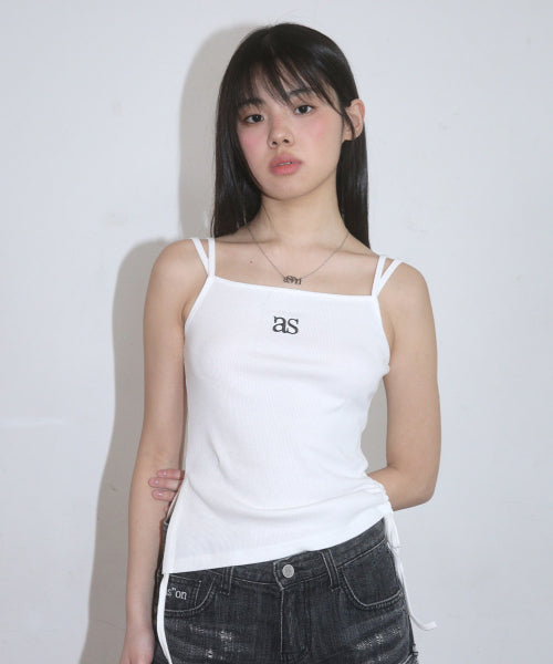 LAYER SHIRRING SLEEVELESS - 3 COLORS