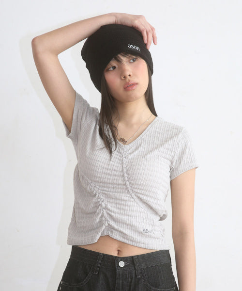 SOFT SHIRRING TEE - 3 COLORS
