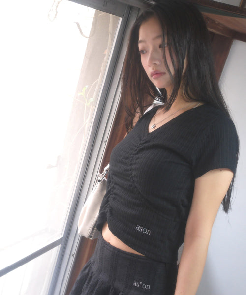 SOFT SHIRRING TEE - 3 COLORS