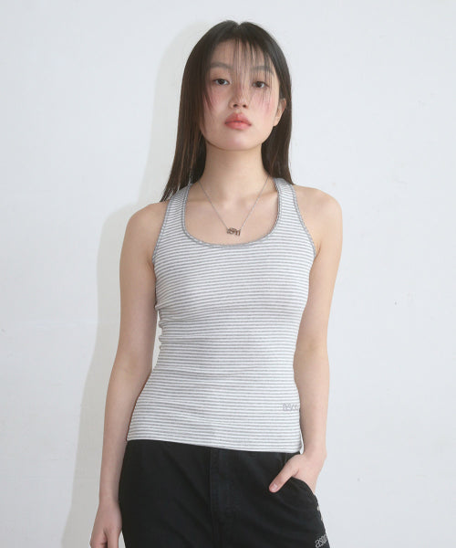 RIPPLE STRIPE SLEEVELESS - 3 COLORS