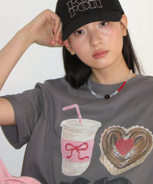 DESSERT RR OVER FIT T SHIRT - 2 COLORS CHARCOAL