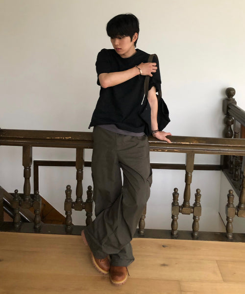 FOLDED POCKET CARGO PANTS - 2 COLORS KHAKI