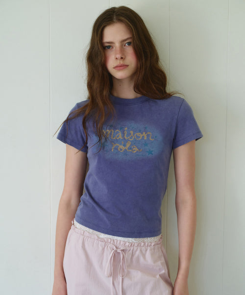 PIGMENT ROLA LETTERING T-SHIRT - 2 COLORS NAVY