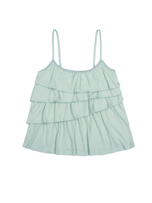 EXPIRED GIRL UNBALANCED FRILL CAMI - 2 COLORS MINT