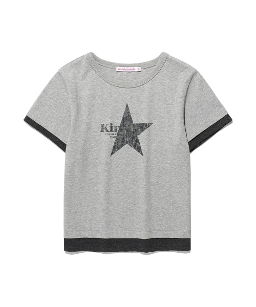 BAM LAYERED T-SHIRT - 2 COLORS GREY