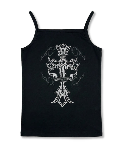 TEE CROSS SQUARE SLEEVELESS - 2 COLORS BLACK