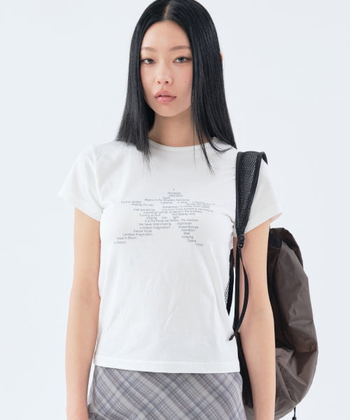 STAR LETTERING T-SHIRT - 2 COLORS IVORY