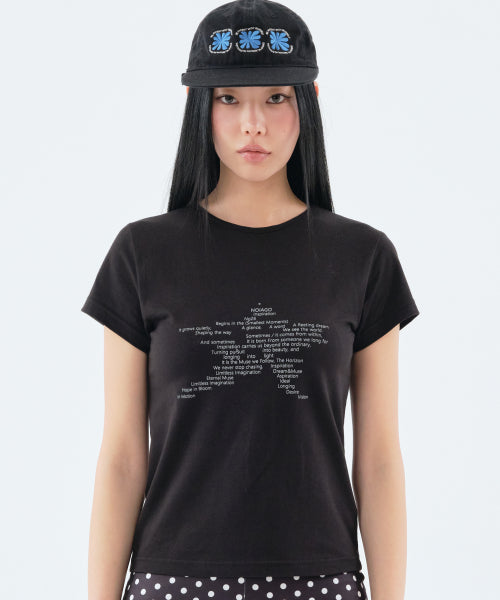 STAR LETTERING T-SHIRT - 2 COLORS BLACK