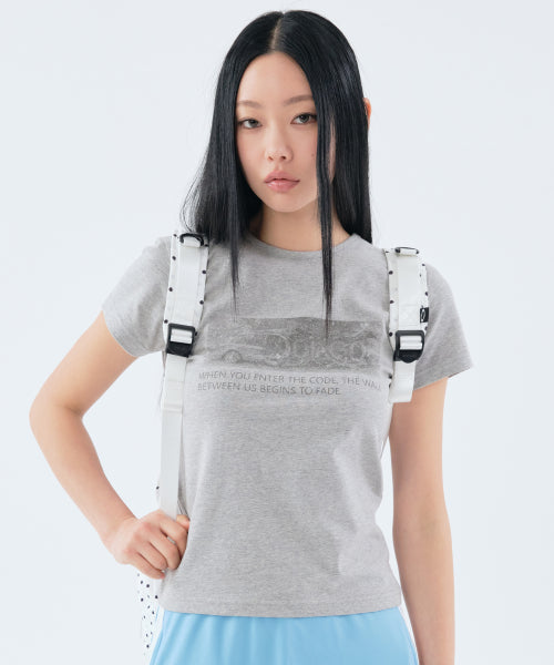 BOX PRINT T-SHIRT - 2 COLORS GREY