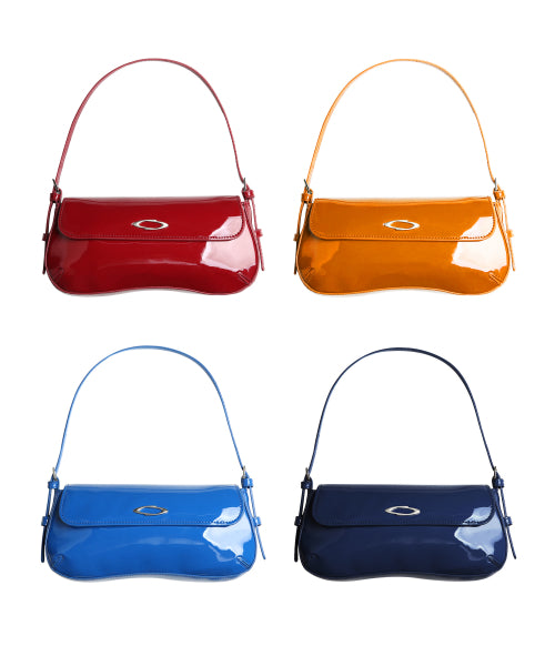 GLOSSY MINI SHOULDER BAG - 4 COLORS RED