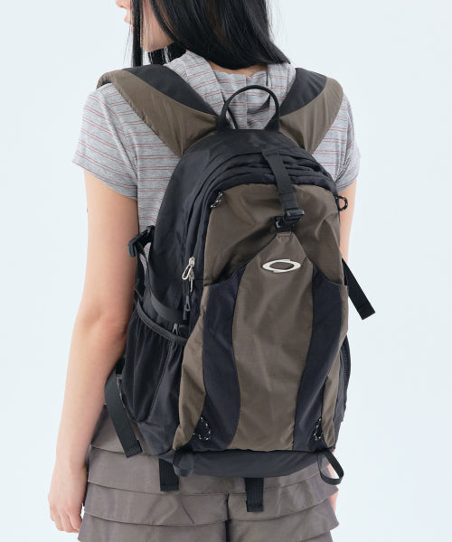 NYLON DOUBLE BACKPACK - 3 COLORS BROWN