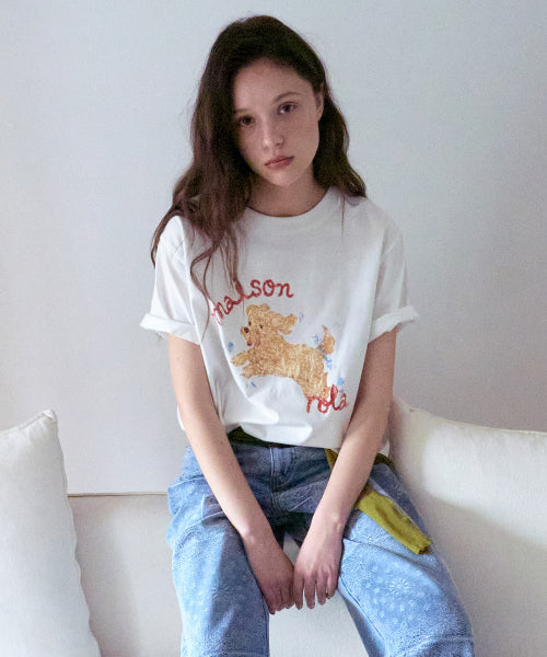 ROLA PUPPY FRIENDS T-SHIRT - 3 COLORS WHITE