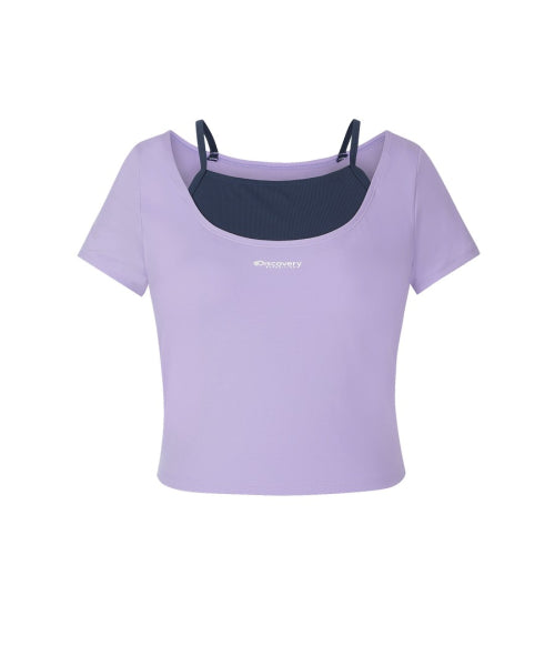 WOMEN SHORT SLEEVE CROP RASHGUARD #NINGNING同款！ - 3 COLORS AS SHOWN