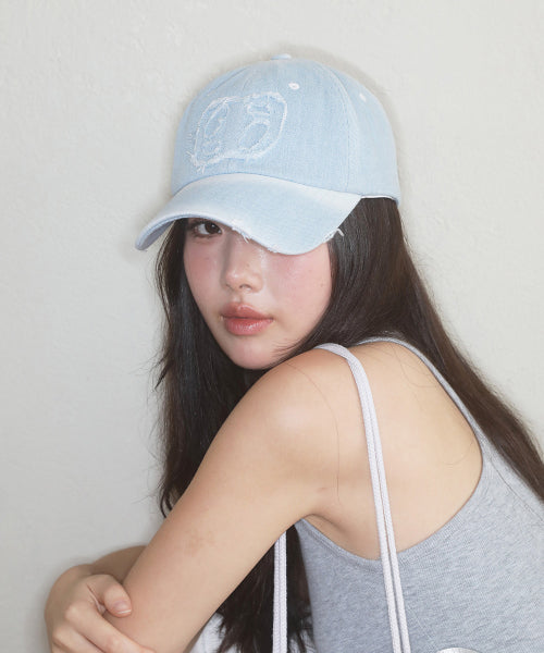 DENIM PATCH BALL CAP - 2 COLORS