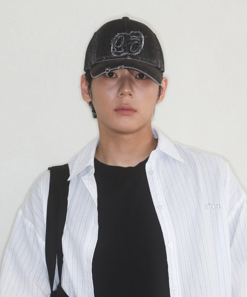 DENIM PATCH BALL CAP - 2 COLORS