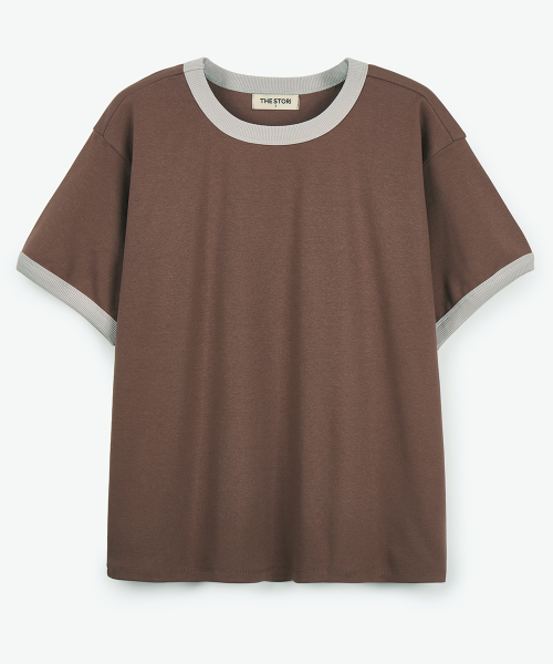 COOL RINGER SHORT SLEEVE TEE - 3 COLORS BROWN