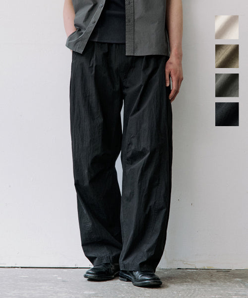 CURVED WASHED EASY PANTS - 3 COLORS BLACK