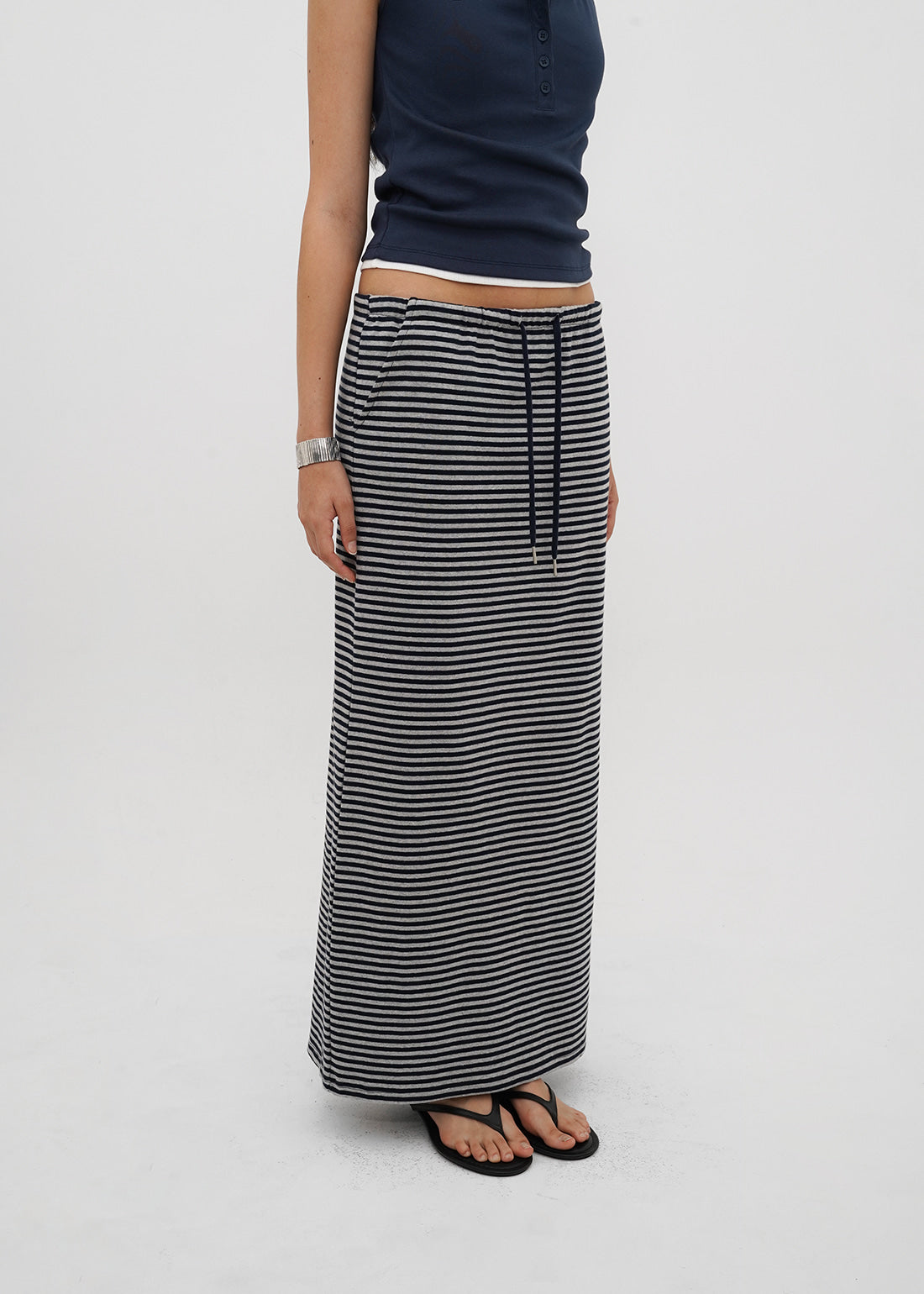 STANDARD BANDED LONG SKIRT - 4 COLORS 6