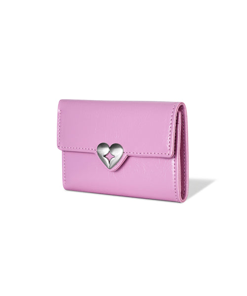 HEARTY FLAP WALLET PISTACHIO - 3 COLORS PINK