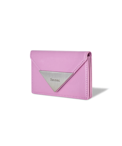 CRINKLE TRIANGLE ACCORDION POCKET LILAC PINK