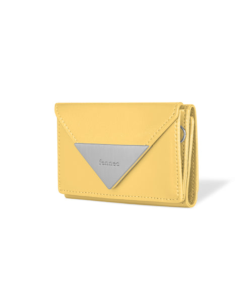 CRINKLE TRIANGLE TRIPLE WALLET MARIGOLD AS SHOWN