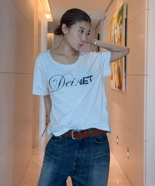 OFF SHOULDER GRAPHIC T SHIRT - 2 COLORS WHITE