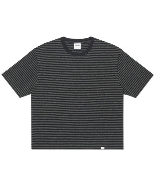 NM CROP BORDER T-SHIRT - BLACK - 2 COLORS
