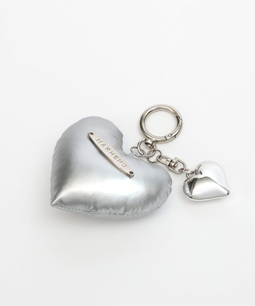 HEART CUSHION CHARM - 3 COLORS SILVER