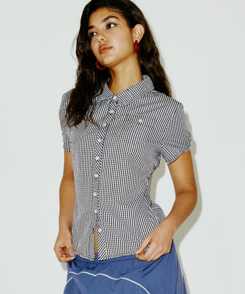 CHECK BLOUSE RED - 2 COLORS