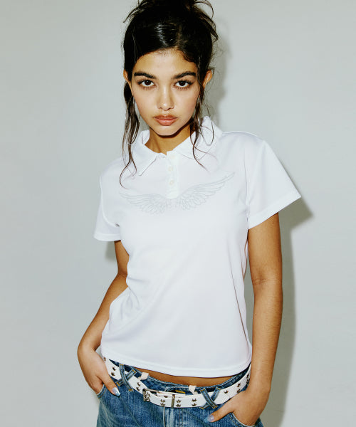 WING POLO SHIRT WHITE - 2 COLORS