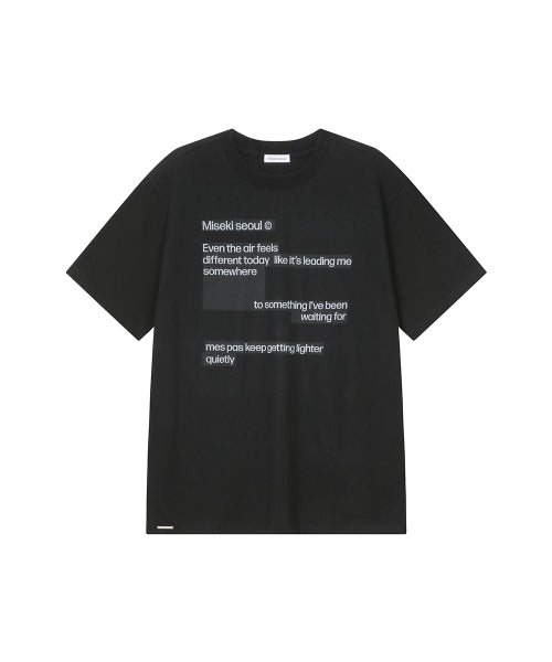 BLOCK LETTERING SHORT SLEEVE TEE - 3 COLORS BLACK
